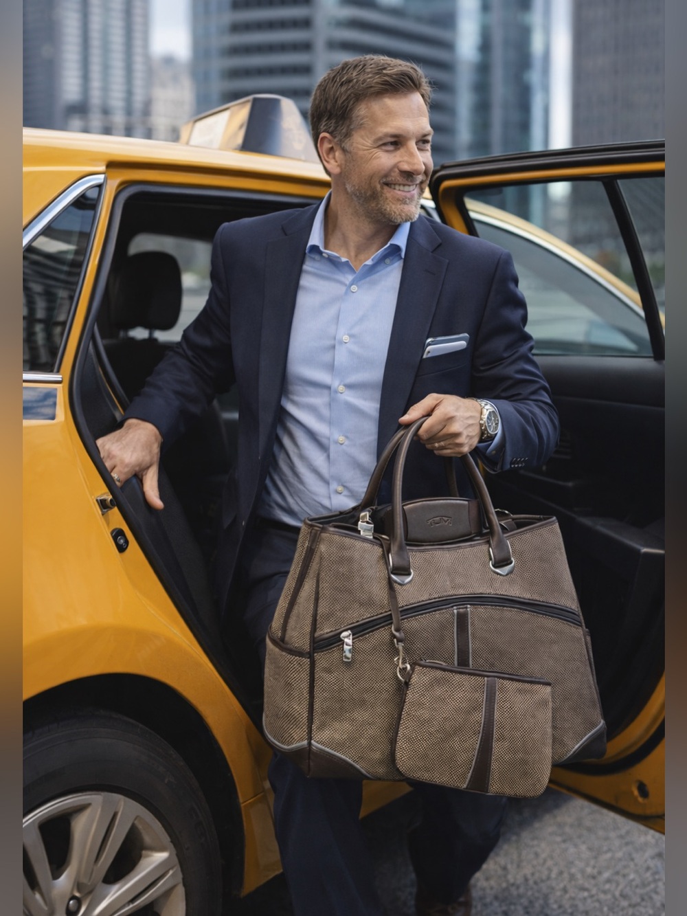 TUMI Executive Travel Commuter Bag w/original removable TUMI accessory pouch - Picture 7 of 16